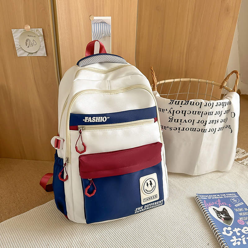 Mochila escolar para hombres, nuevos estudiantes de secundaria, estudiantes de secundaria, reducción de carga de gran capacidad, mochila ligera, mochila simple y de alta calidad para hombres