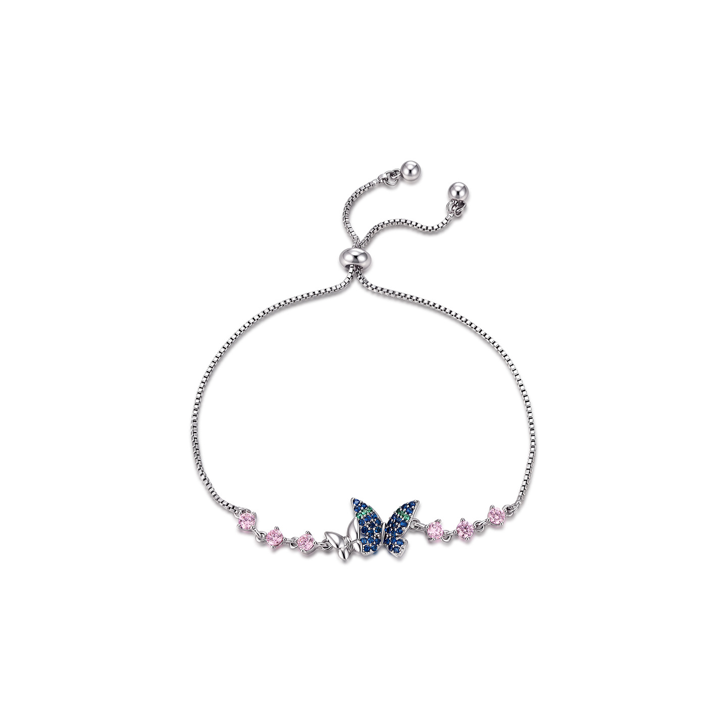 Xuping lujo ligero estilo japonés y coreano mariposa estiramiento pulsera serie color Bao aleación de cobre chapada joyas blancas al por mayor mujeres