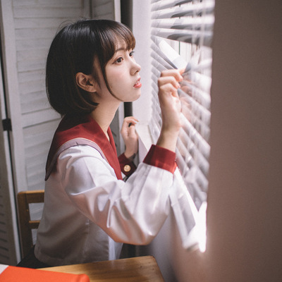 玫瑰诗jk制服套装学院风高中生毕业班服百褶裙小清新长袖水手服|ms