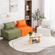 小户型卧室出租房日式榻榻米单人网红休闲懒人布艺沙发组合