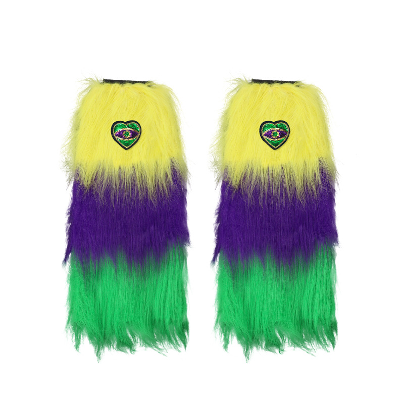 Nuevo cross-border Halloween tricolor piernas de peluche brasileño carnaval irlandés vestido de baile vestido de espectáculo