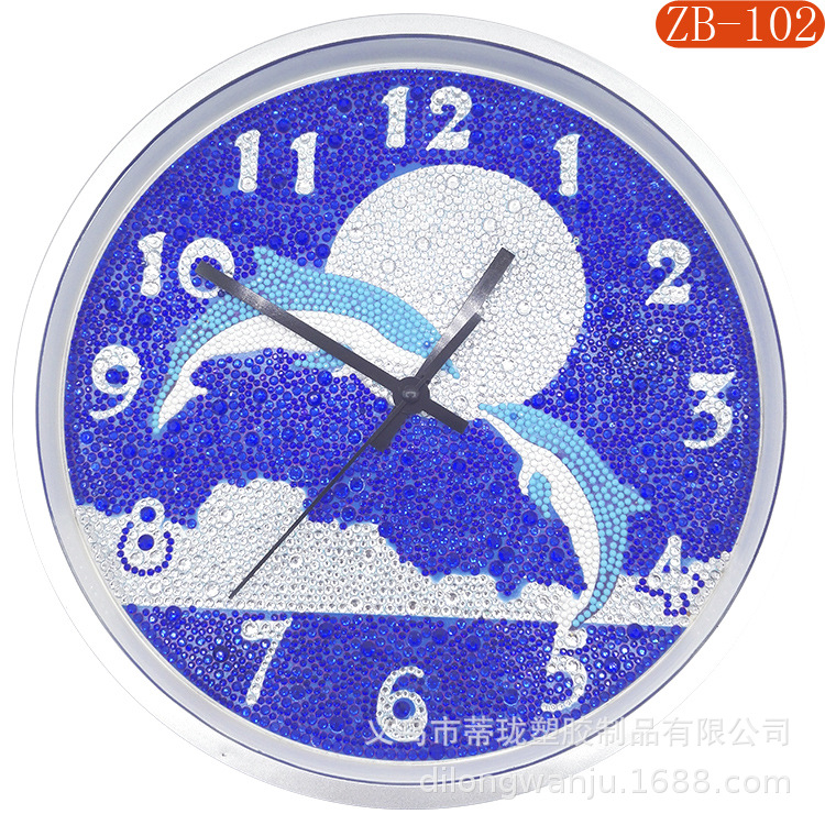 贴钻钟表 满钻十字绣创意时钟高档礼品 国庆节礼盒小学生生日礼物