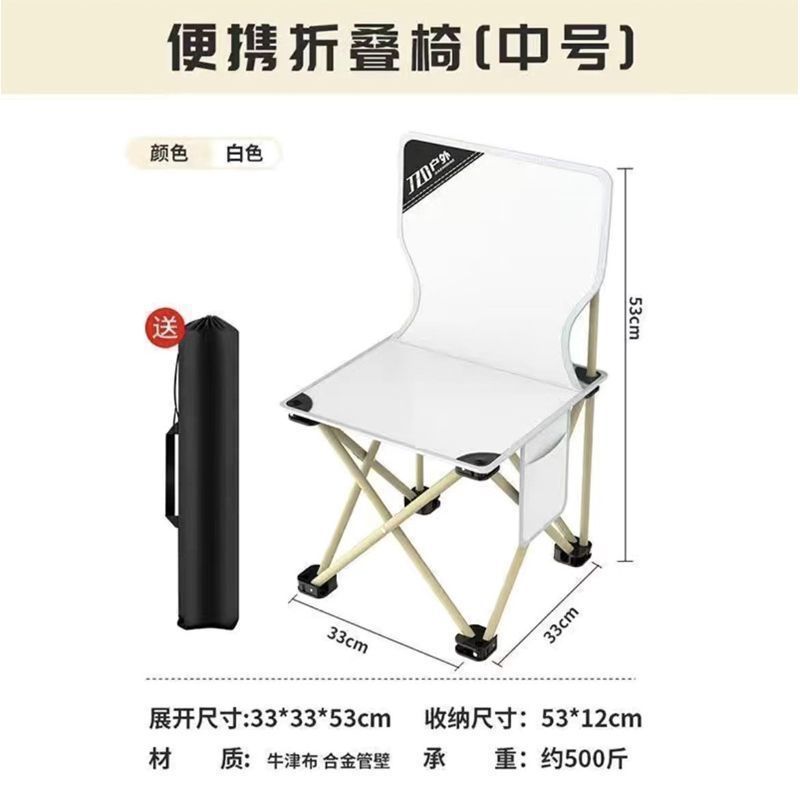 강화되고 두꺼워짐 - 500파운드 내하중 접이식 의자 + 보관 가방 - [프로모션] 0059