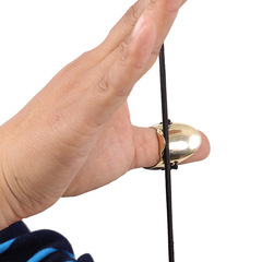 射箭黃銅扳指弓箭射擊射靶戶外競技比賽護指傳統弓直拉弓美獵護具