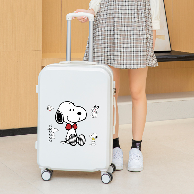 Qicheng Yugui caja de la carretilla del perro lindo equipaje de 18 pulgadas de dibujos animados estudiante femenino de alta apariencia japonés embarque caso