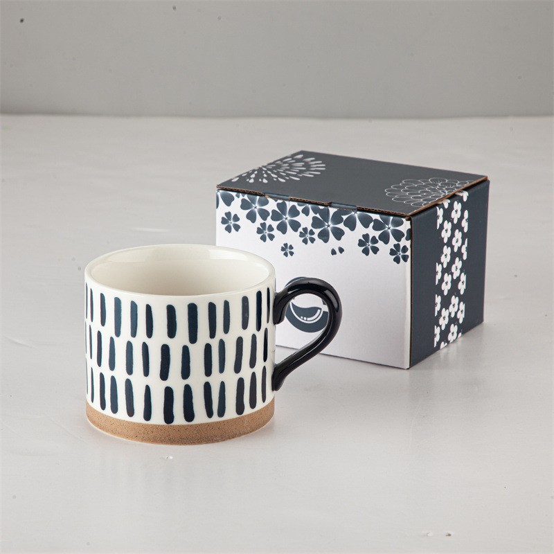 Tazas pintadas a mano retrógradas con mango tazas de marca personales tazas de agua regalos creativos tazas de cerámica café de desayuno regalos