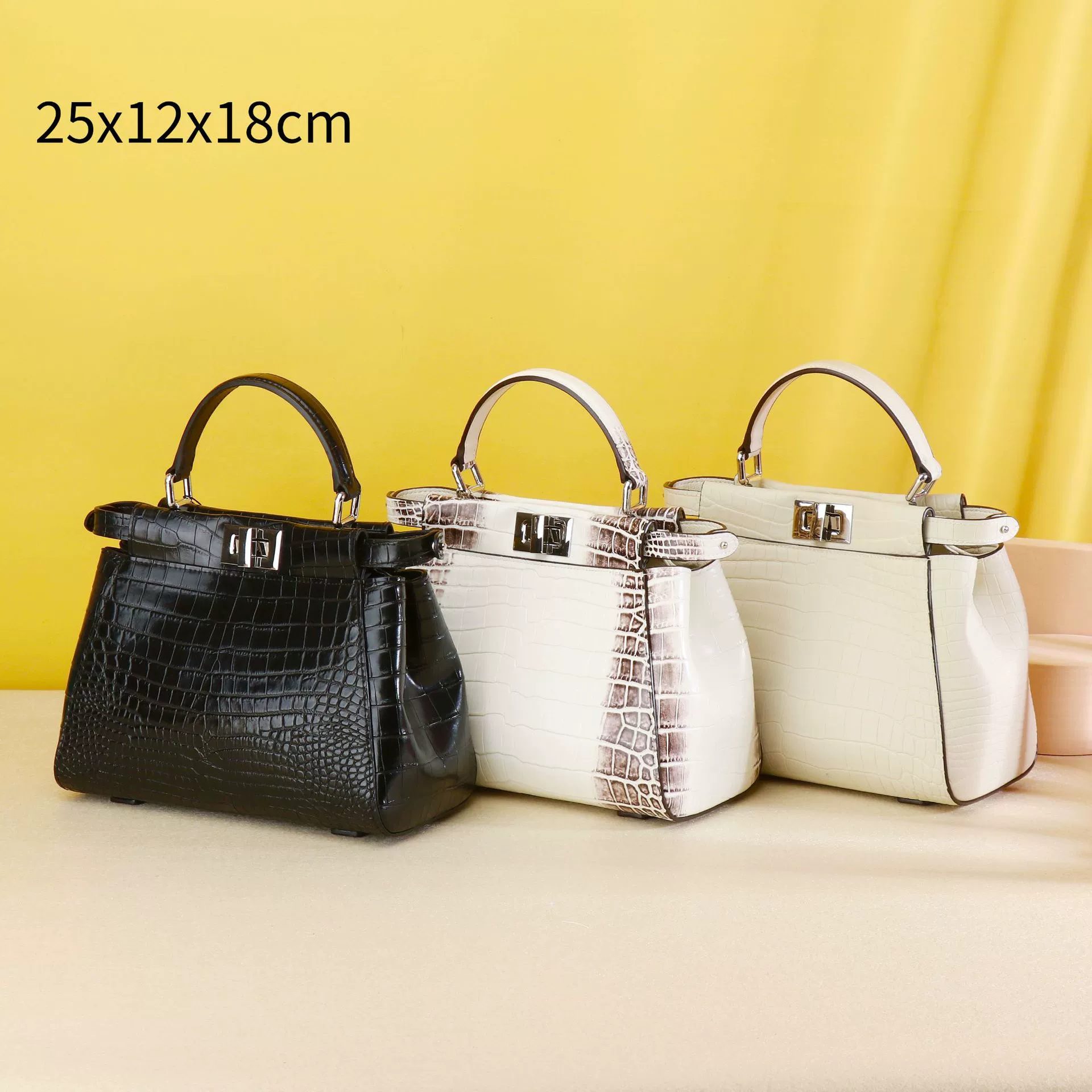 Сумка женская с crocodile pattern 2024 новый простой лёгкий люкс универсальная высокая коллекция женская ручная сумка котенок фабрика прямые продажи