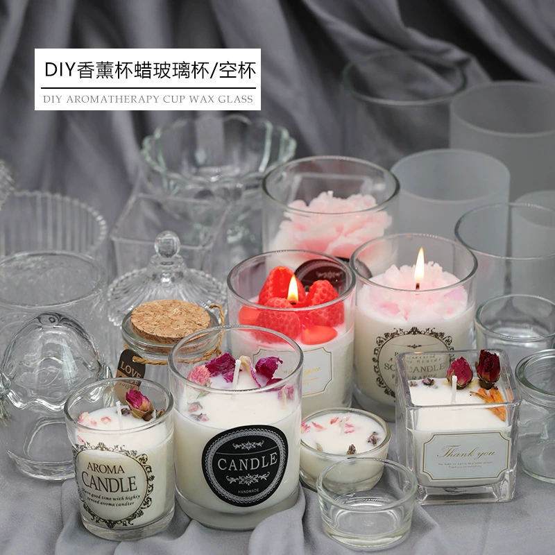 E0PB летучая рыба ручной работы ароматерапевтическая свеча пустая чашка ветрозащитный стеклянный контейнер Подсвечник ручной работы контейнер для воска Чашка воск DIY