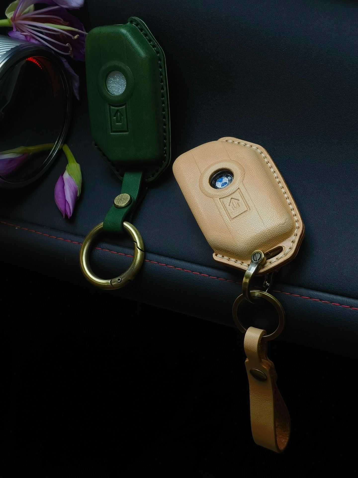 For BMW R1250GS Motorcycle Key Case Leather ADV Waterbird C400gt Handmade Cowhide Key Case