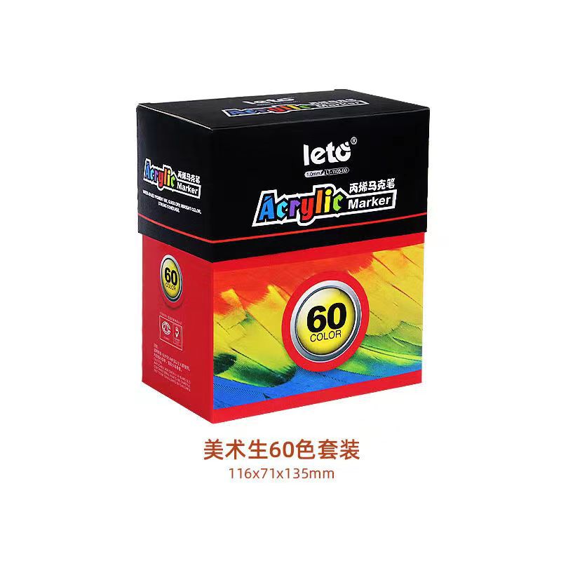Letu acrílico rotulador al por mayor conjunto completo de 24-color pluma graffiti niños rotulador diario impermeable color rotulador