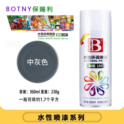 Brockley water-based self-painting color: Avtomobil boyası - 6019-medium-gray-water-based-self-spray-paint-360mlbottle