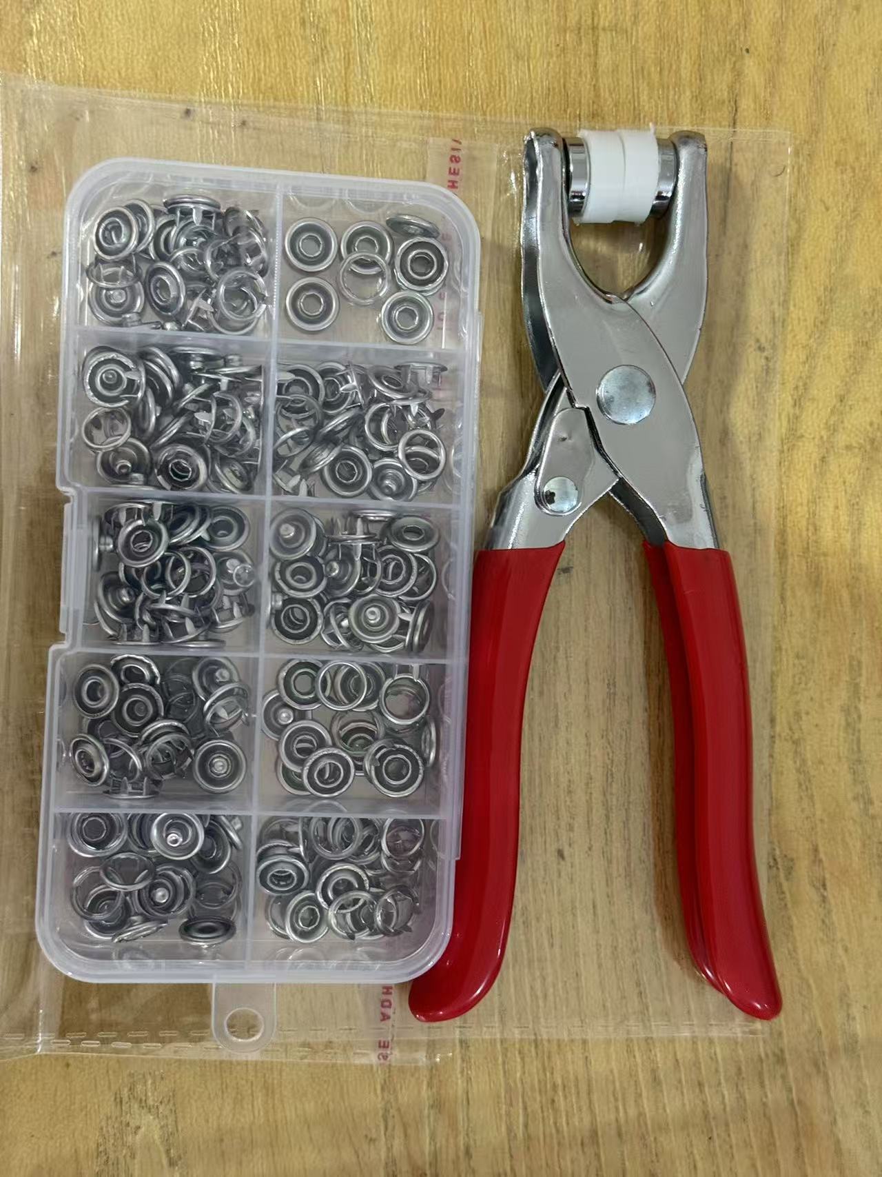 Juego de instalación de hebilla de cinco garras Botón de abrazadera de cinco garras Botón oculto Botón a presión Botón hembra Botón sin costura Botón transfronterizo de cinco garras