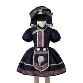 广西壮族三月三舞蹈演出服苗族土家族侗族黎族表演服儿童民族服