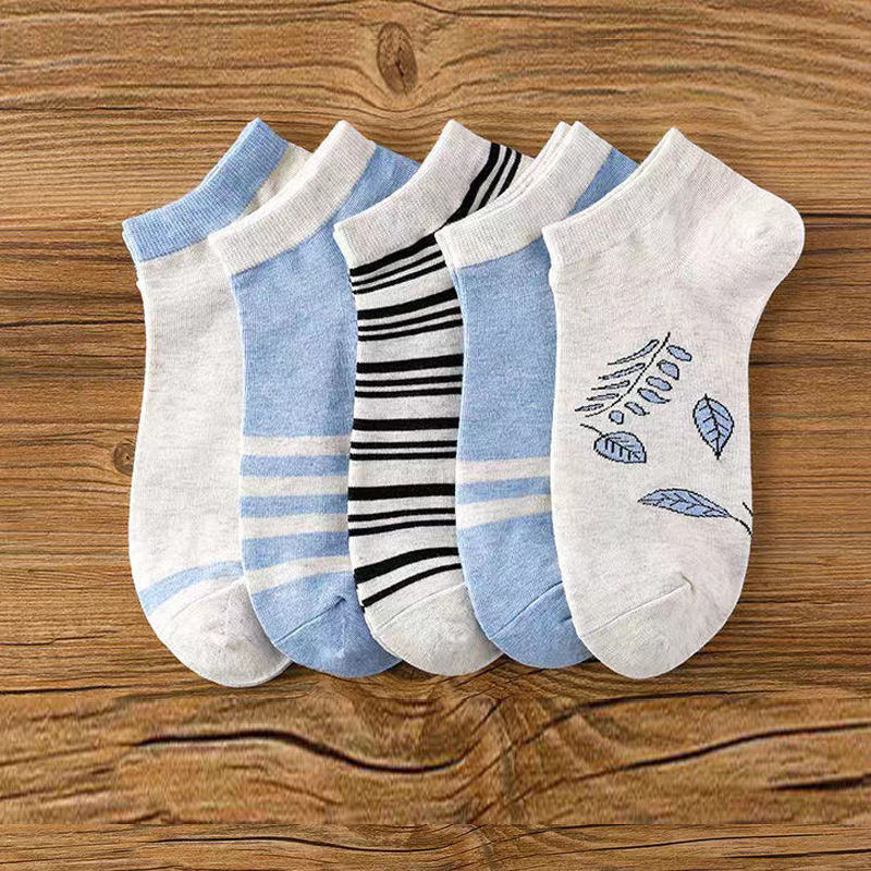 Socks men's socks men's socks sweat-absorbent short blue navy style low-top low-cut invisible boat Socks trendy men