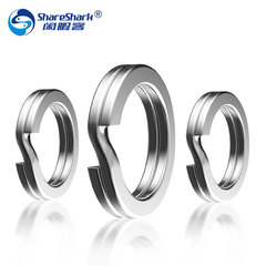 Stainless steel fishing tackle flattened double loop, flattened and bent double loop flattened ring connection ring, flattened lure connection ring