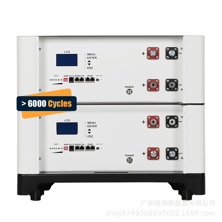 Solución de almacenamiento de energía solar apilada de alta eficiencia: máquina integrada de almacenamiento y control de 10KWh, inversor de 5KW,