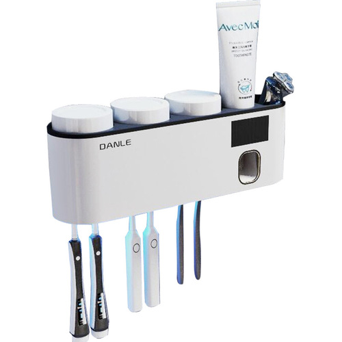 Plug-in-free smart toothbrush sterilizer UV sterilization Philips electric wall-mounted toothbrush cup rack