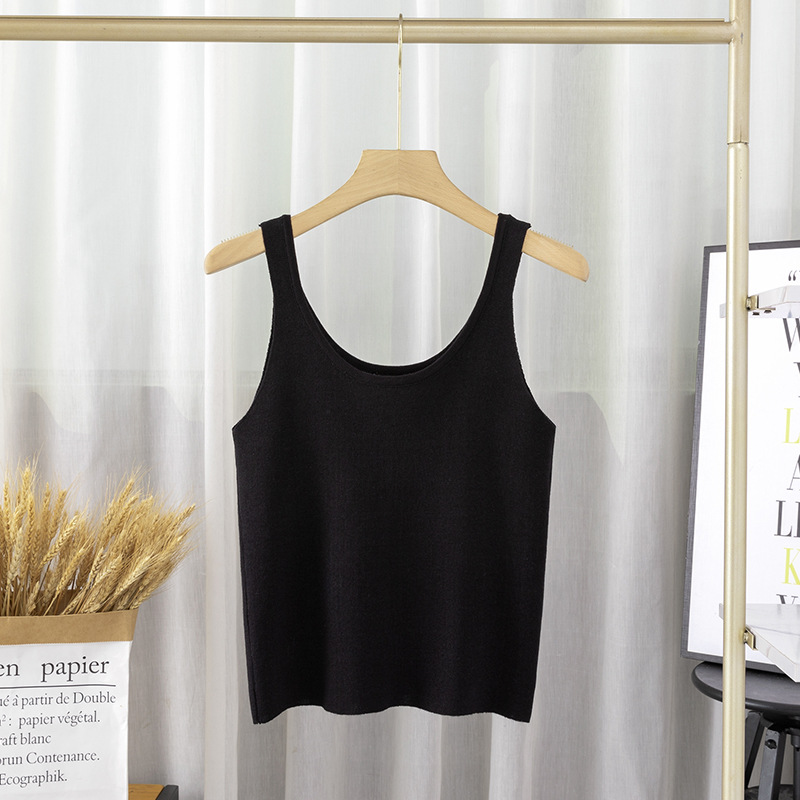 Solid Color Pattern Summer Season Wholesale Women'S Fashion Solid Color Tank Tops