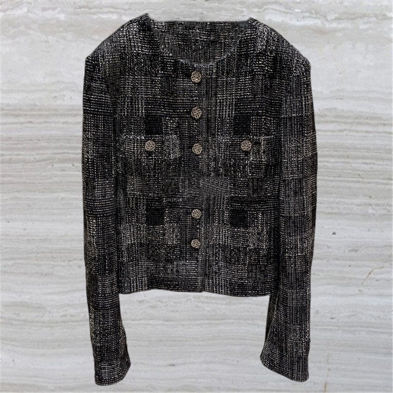 Xiaoxiang socialite style coat women's short autumn and winter elegant age-reducing slim slimming tweed jacket long-sleeved top