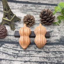 厂家直供枣木雕刻大花生挂件配件汽车钥匙扣手机链饰品挂饰