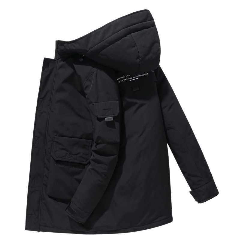 Chaqueta de algodón para hombre de estilo largo 2021 nuevo estilo grueso tendencia de invierno atractivo moda chaqueta de herramientas al por mayor