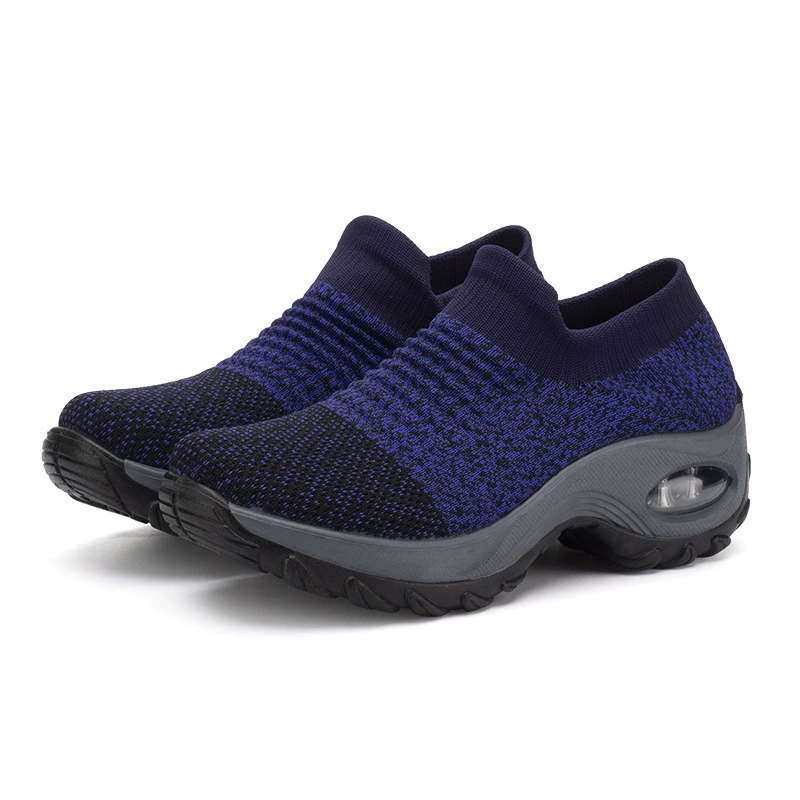 Кроссовки-носки Slip-on, мягкая пятка, дышащий трикотаж, большие размеры (35–44)