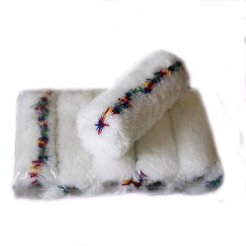 Cepillo de rodillo de hilo floral de 4 pulgadas, cabello medio, cabello grueso, mini rodillo de hilo floral pequeño, rodillo de pulgar de lana, decoración Huade Haojia