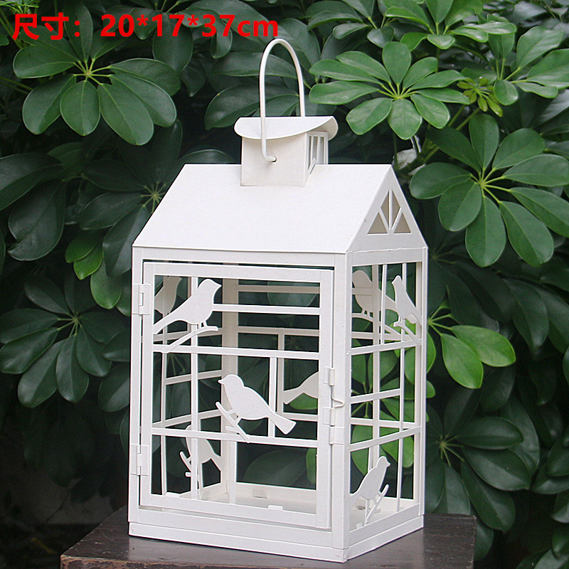 Retro hacer viejas casas de cuento de hadas lámparas de viento cabaña colgar decoración de comercio exterior de hierro forjado exportación decoración de jardín comestibles japonés
