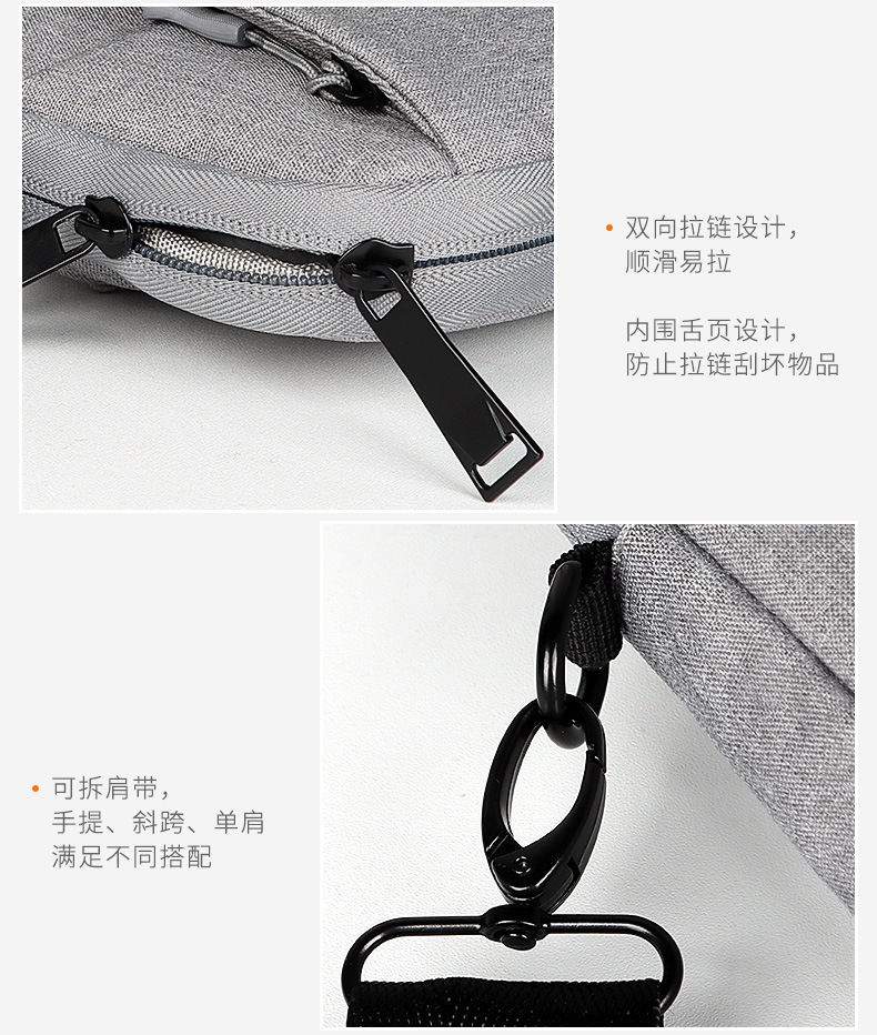 Wholesale single-shoulder portable laptop bags, waterproof briefcases, 131,415.6 inches, both men and women can print logos undefined