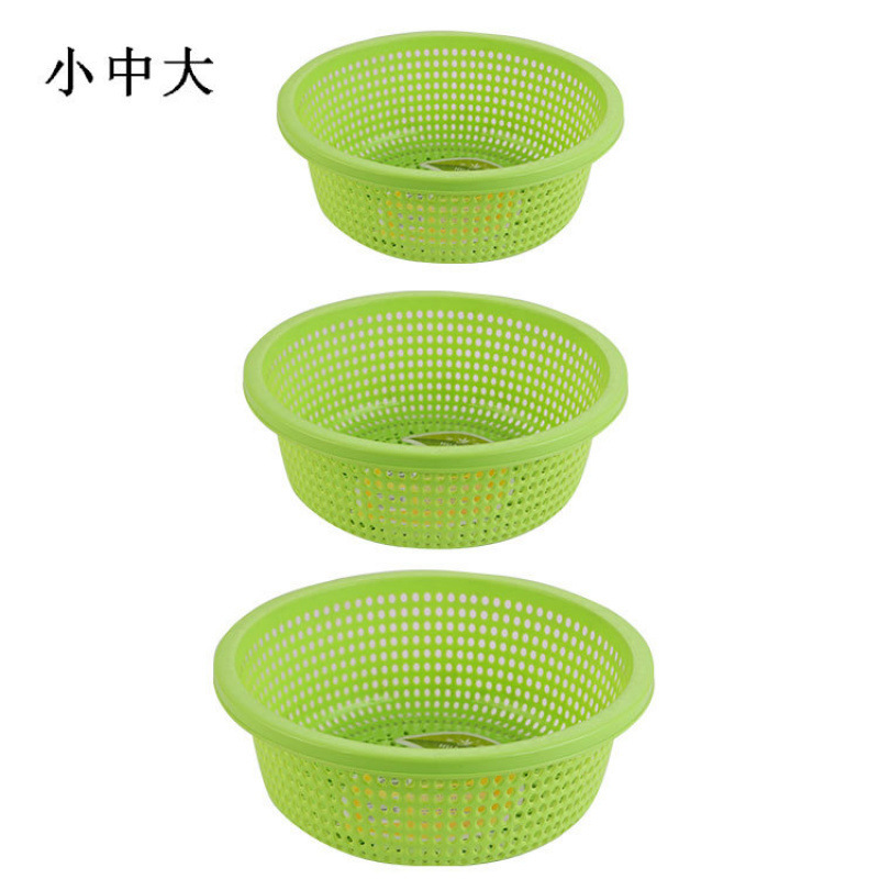 プラスチック排水バスケットキッチン肥厚大型新しい野菜洗濯バスケット家庭用フルーツボウルラウンドフルーツ耐久性|undefined
