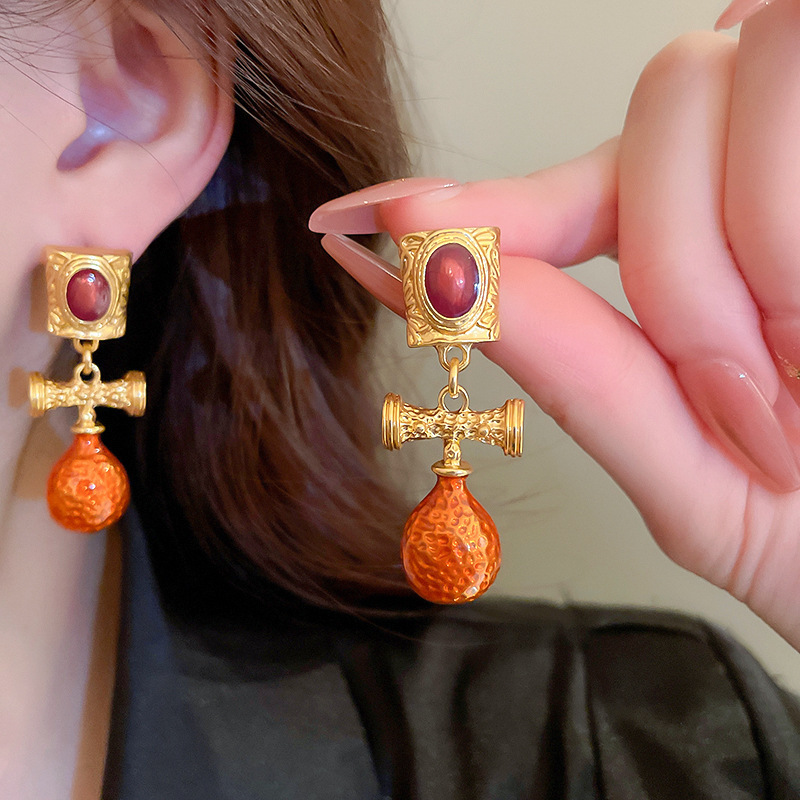 Water Droplets Pattern Women's Gender 1 Pair Simple Style Water Droplets Inlay Alloy Zircon Drop Earrings