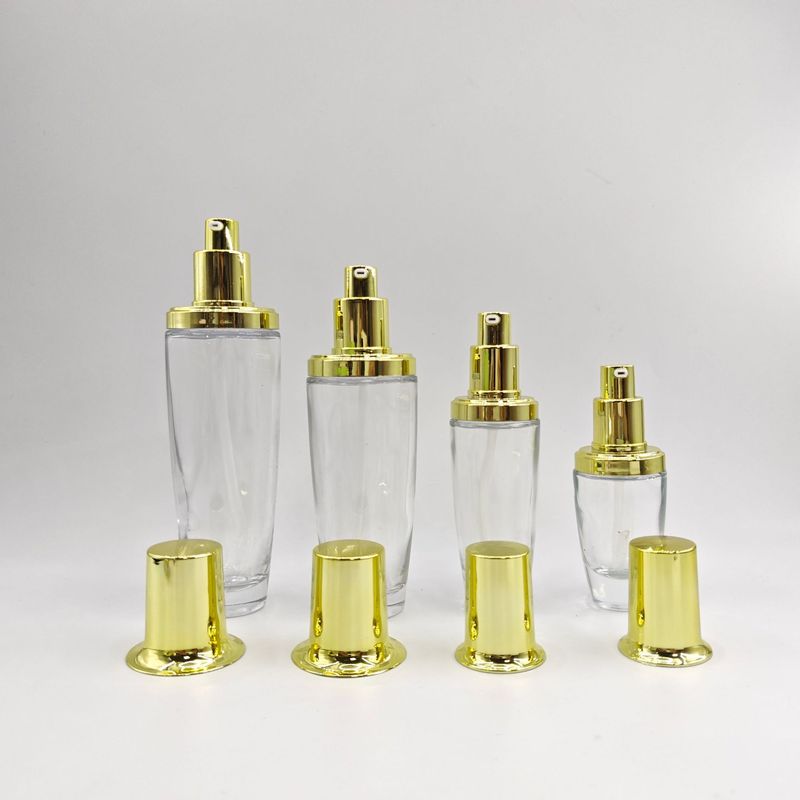 スポット卸売小さな黒いボトル化粧品セットボトル 120 ミリリットルエッセンス水乳液ボトル 30 グラムクリームクリームボトル|undefined