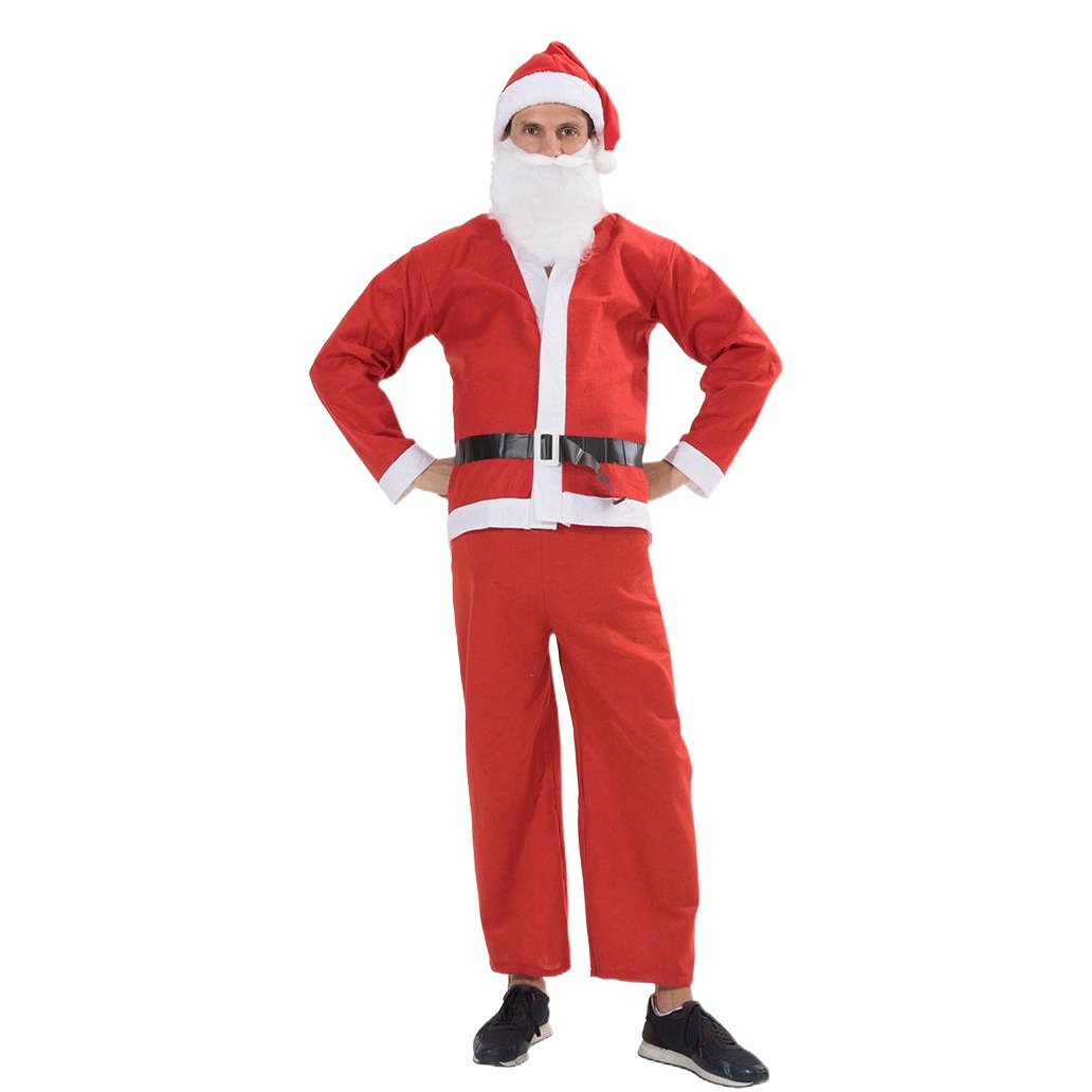 Suministro barato Amazon deseo suministro transfronterizo Santa Claus ropa 5 piezas conjunto centro comercial suministro al por mayor