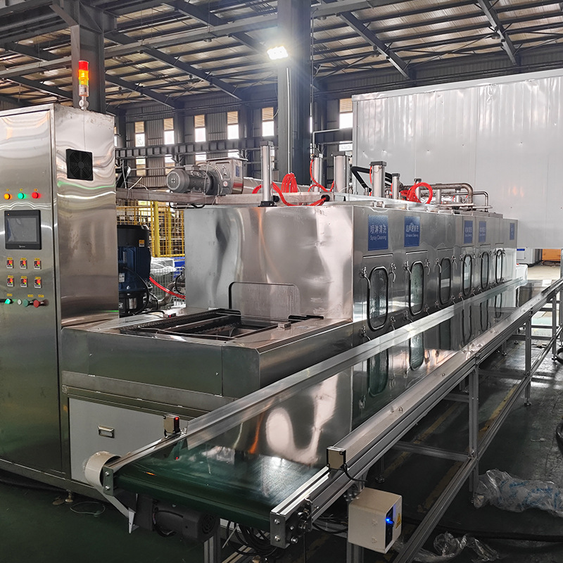 Stepped Fixed-Point Ultrasonic Spray Cleaning Line for Water-Cooled Motor Shells, Motor End Caps, and Aluminum Alloy Die-Cast Parts Cleaning Machine