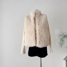 2025实拍秋季新款女式休闲山羊绒皮草马甲