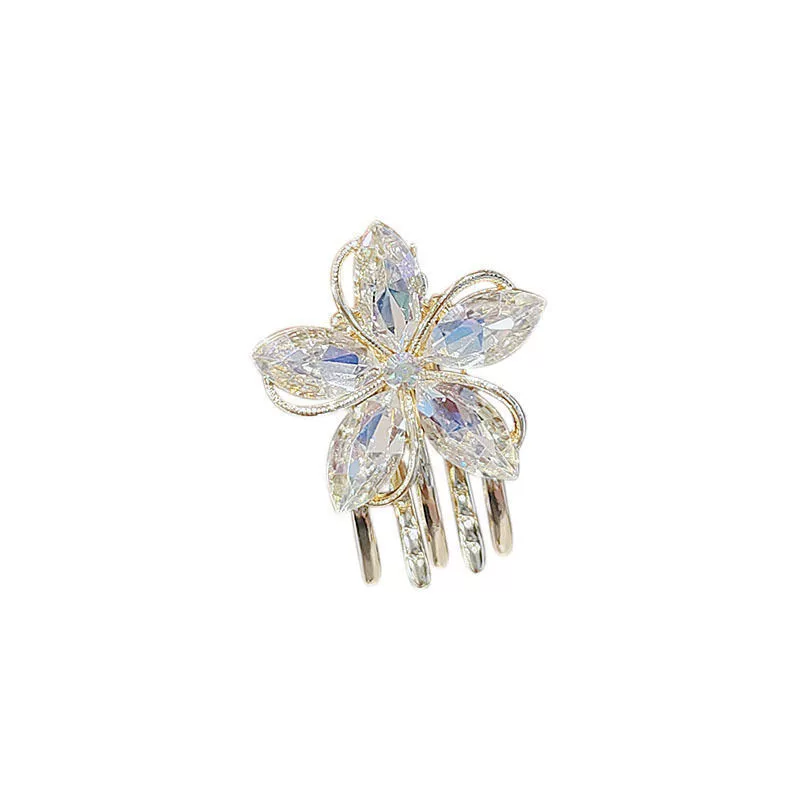 Elegant crab pin, hair accessory, sophisticated bangs, children's cute hairgrip, flowered
