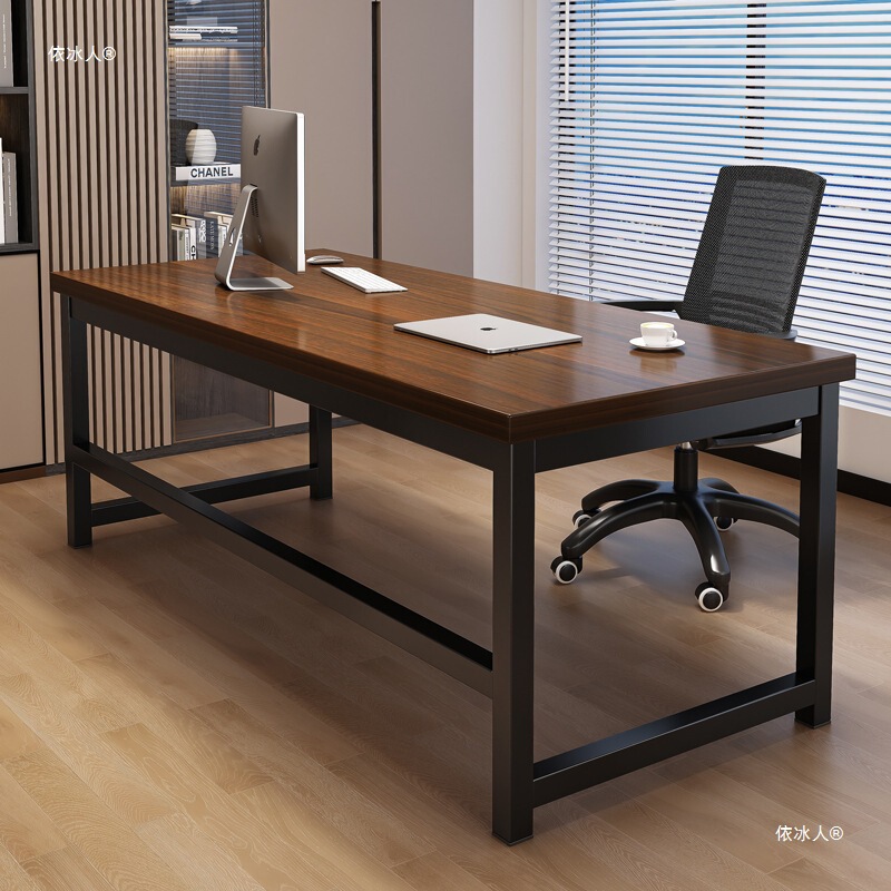 Large Long Table Workbench Office Desk and Chair Combination Home Simple Modern Double Table Boss Computer Table
