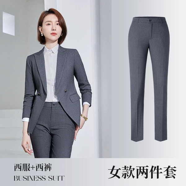 Women-Gray suit+trousers