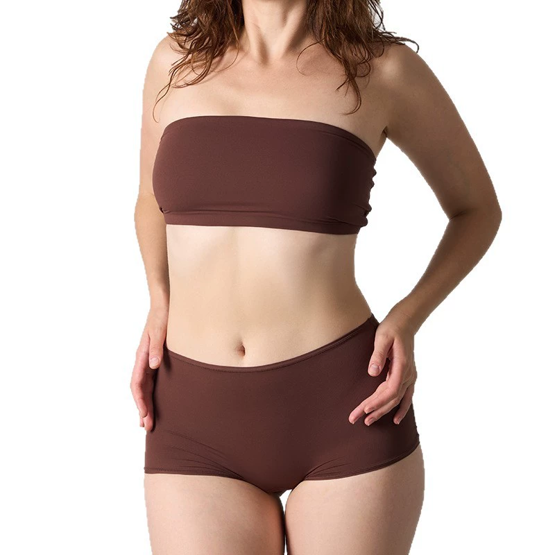 Тот же UNDERWEAR SET TUBE с двумя слоями бретельки без бретелей золотистый нюд и traceless набор