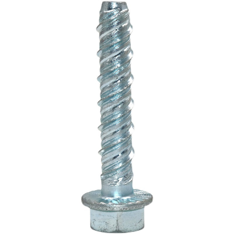 Hexagonal flange head, concrete, cement, self tapping, self cutting anchor bolt, carbon steel bolt, 