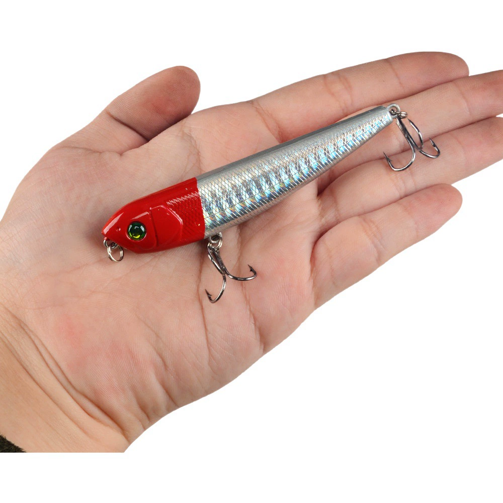 Luya приманка микро-карандаш плавающий водный слово собака поверхность галстук Мино пресноводный конский рот белая полоска маленький рот поддельная приманка