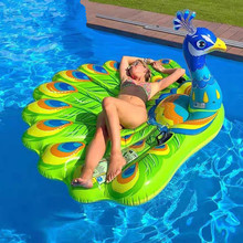 INTEX57250超大孔雀坐騎浮排沖浪板充氣躺椅水上戲水游泳用品