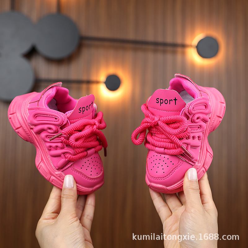 Spring and autumn new children's leather sneaker boy's father shoes women's baby toddler shoes 1-6 years old children's shoes a generation of hair