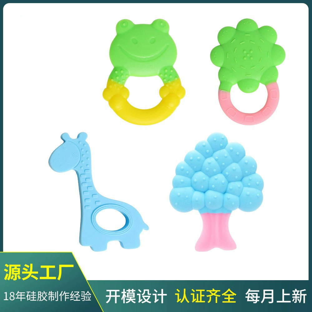 6 месяцев ребенок силиконовая игрушка детское фруктовое животное мягкая молочница детское грызет жираф зубной клей