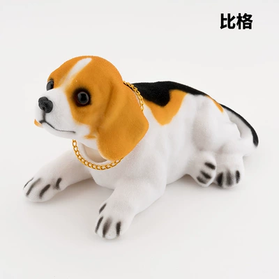 Shaking head dog car decoration simulation shaking head doll accessories car resin moving head dog car Spring dog wholesale (Car ornaments) - biger