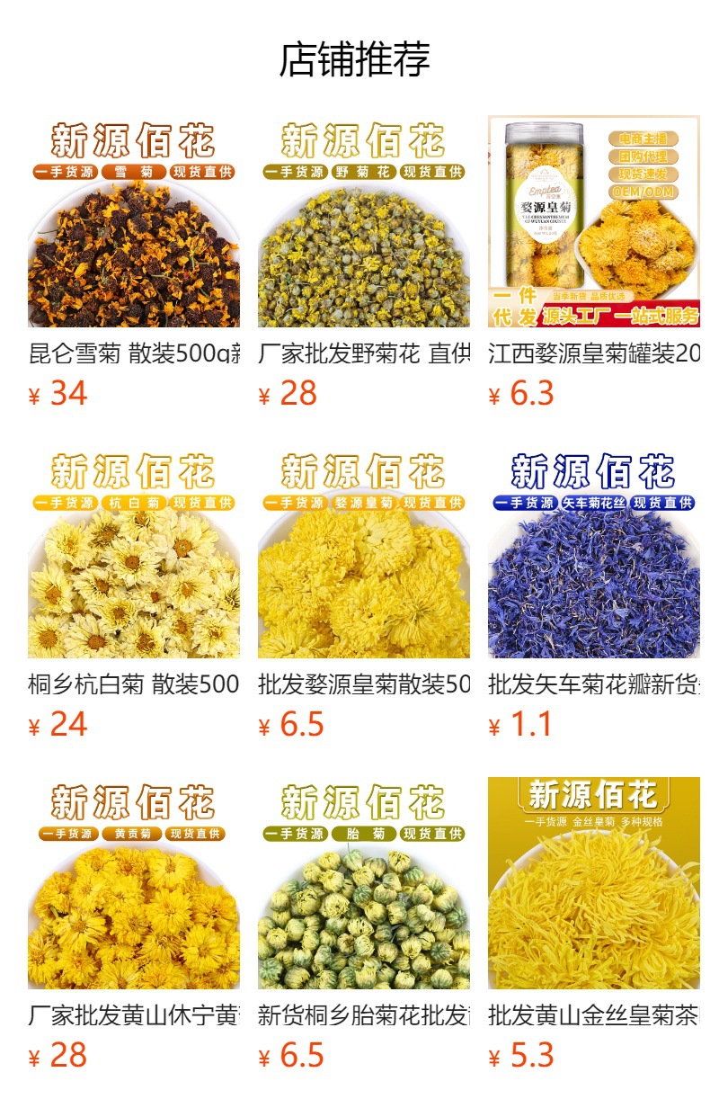 Gong Ju Chrysanthemum Flowers (Chrysanthemum morifolium) — Anhui Huangshan Dried Herbal Tea overview