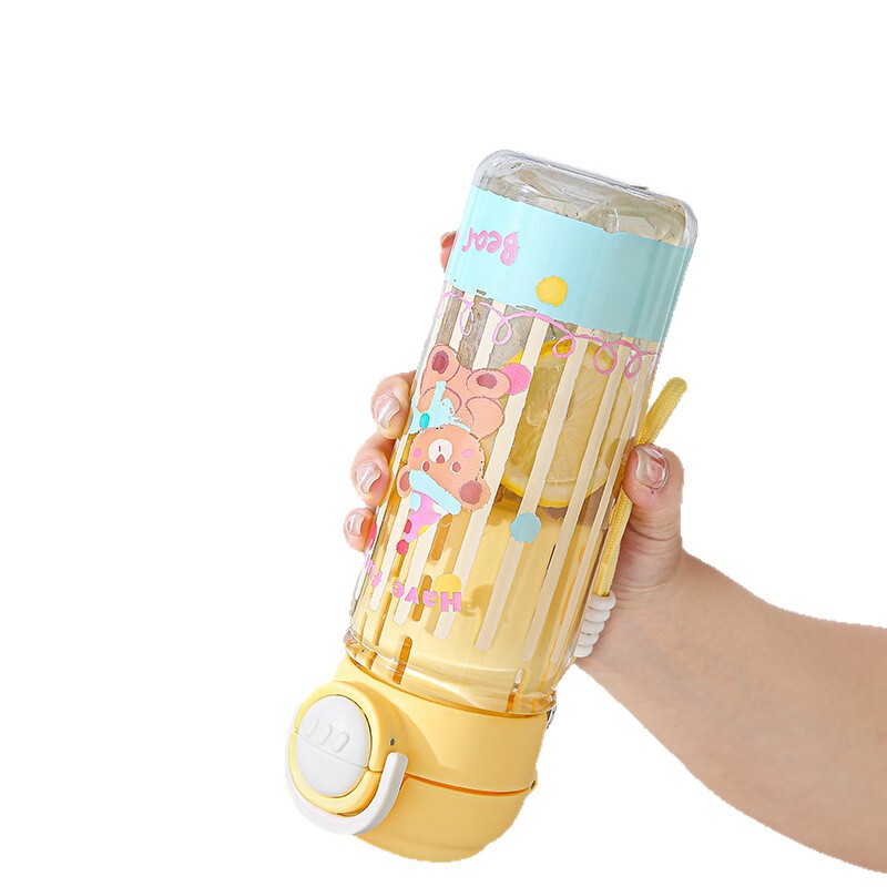 女性用ウォーターカップ新モデル 2025 高品質ポータブル子供と学生漫画特別な高温耐性夏のプラスチックポットカップ|undefined