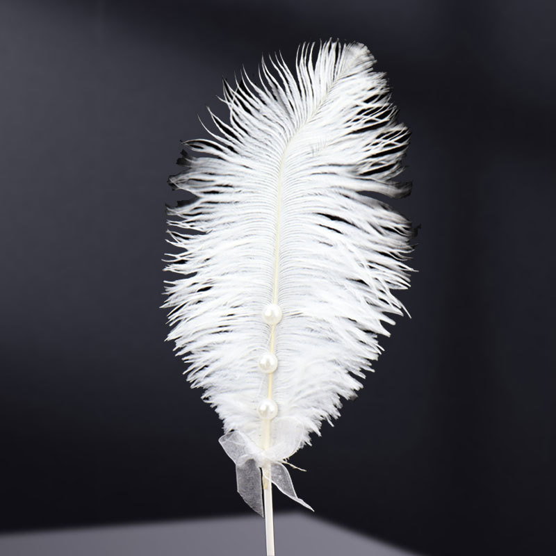 Internet celebrity ins beautiful and dreamy white ostrich pearl…