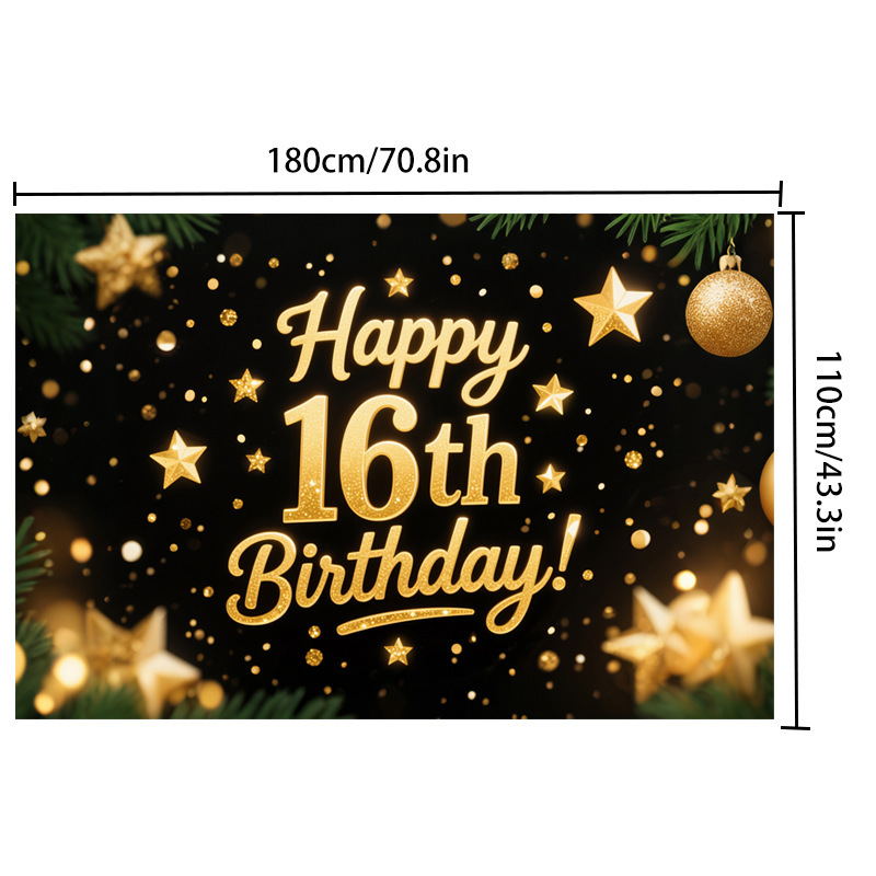 Nueva tela de fondo de feliz cumpleaños transfronteriza, carnaval de fiesta, serie principal de decoración de escenas, banner de cumpleaños