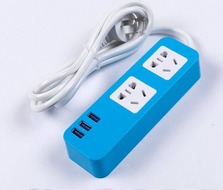 S204 4 puerto de carga USB verde púrpura color negro MEILEPAI conector de viaje portátil